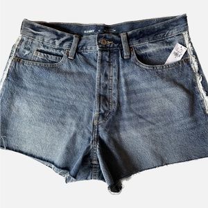 Old Navy Higher High-Rise Button-Fly Sky-Hi Cut-Off Jean Shorts 12